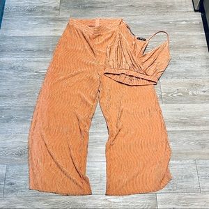 SHEIN Size M Satin Crop Top/Pants Co-Ord